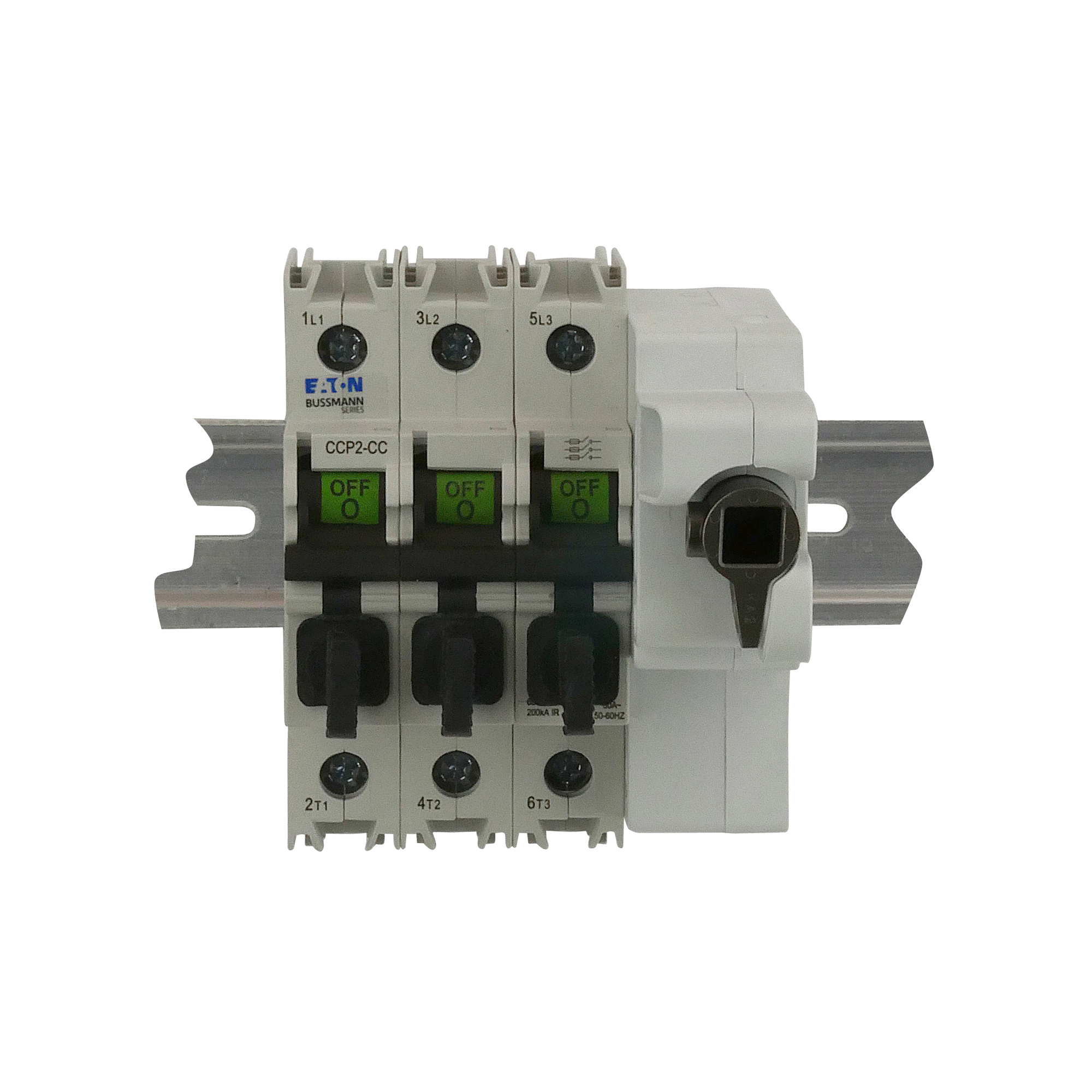 Eaton Bussmann series CCP UL98 fusible disconnect, 600 Vac, 125 Vdc, 30A, UL98 fusible disconnect, Three-pole, 60 Hz, Class CC, 200 - CCP2R-3-30CC