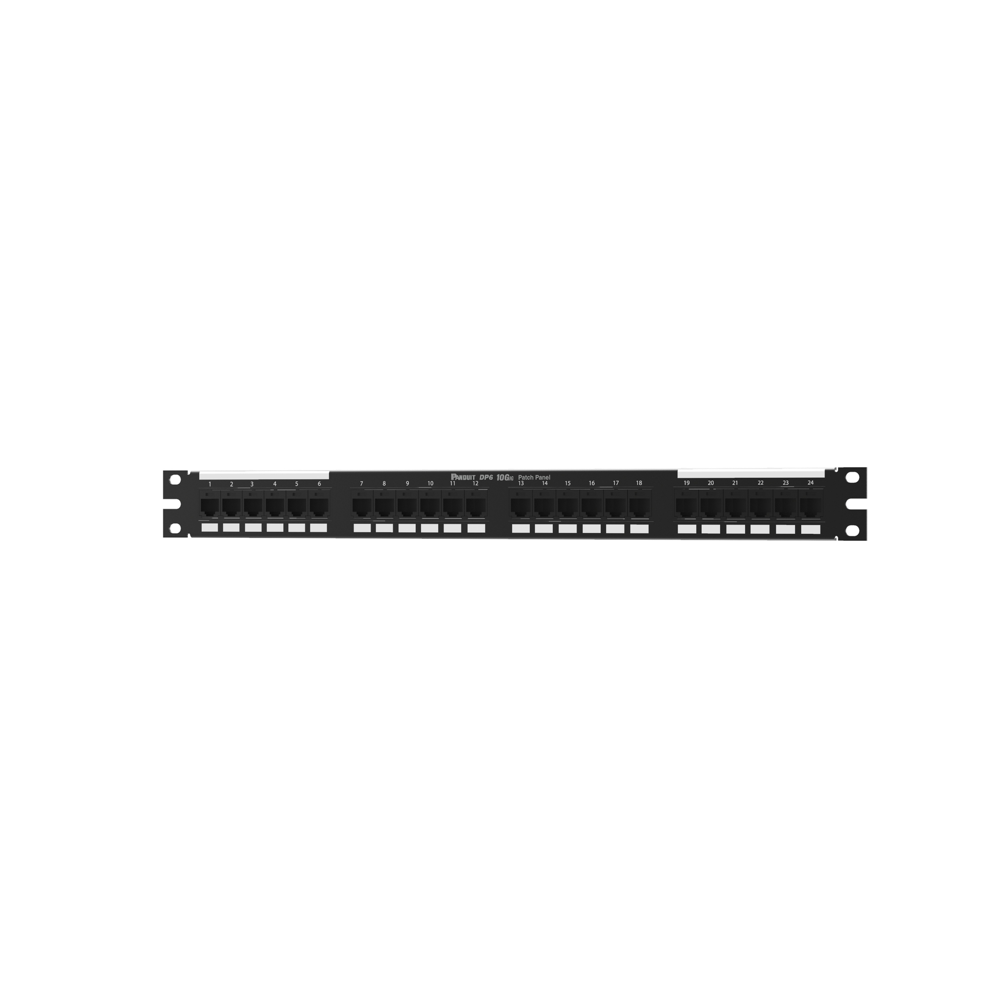 Punchdown Patch Panel, Cat 6A, Flat, 24 
