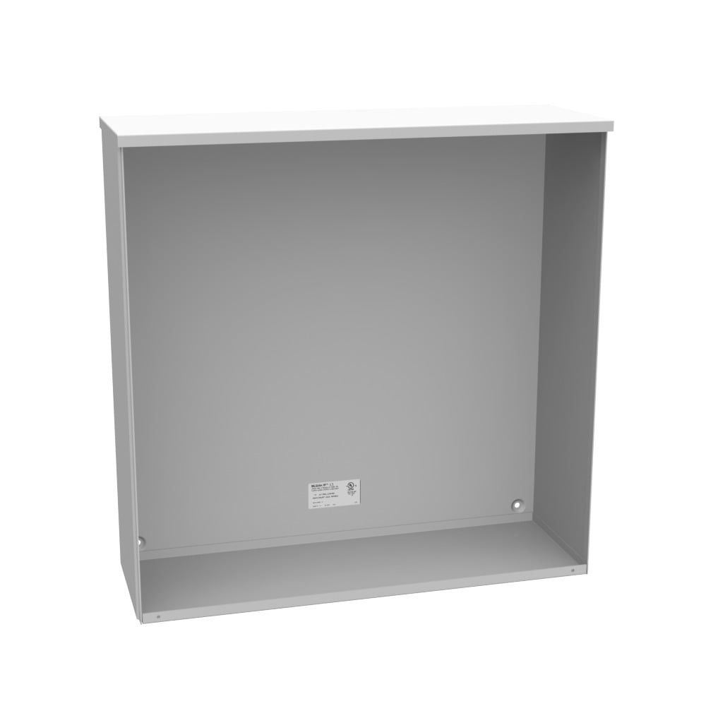 24x8x24 Screw Cover Type 3R UL Listed Steel No Knockouts ANSI 61 Gray Quad D Knockout for Lock Emboss Mounting Holes in Back