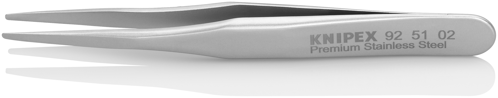 Premium Stainless Steel Gripping Tweezers-Blunt Tips, 2 3/4 in., 0.10 mm TT, 1.20 mm TW