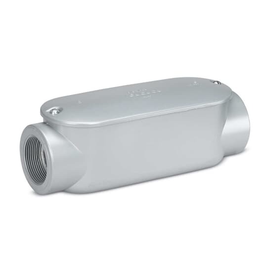 3-1/2 inch Threaded Die Cast Aluminum Thru-Feed Conduit Body. For Use with Rigid/IMC Conduit.