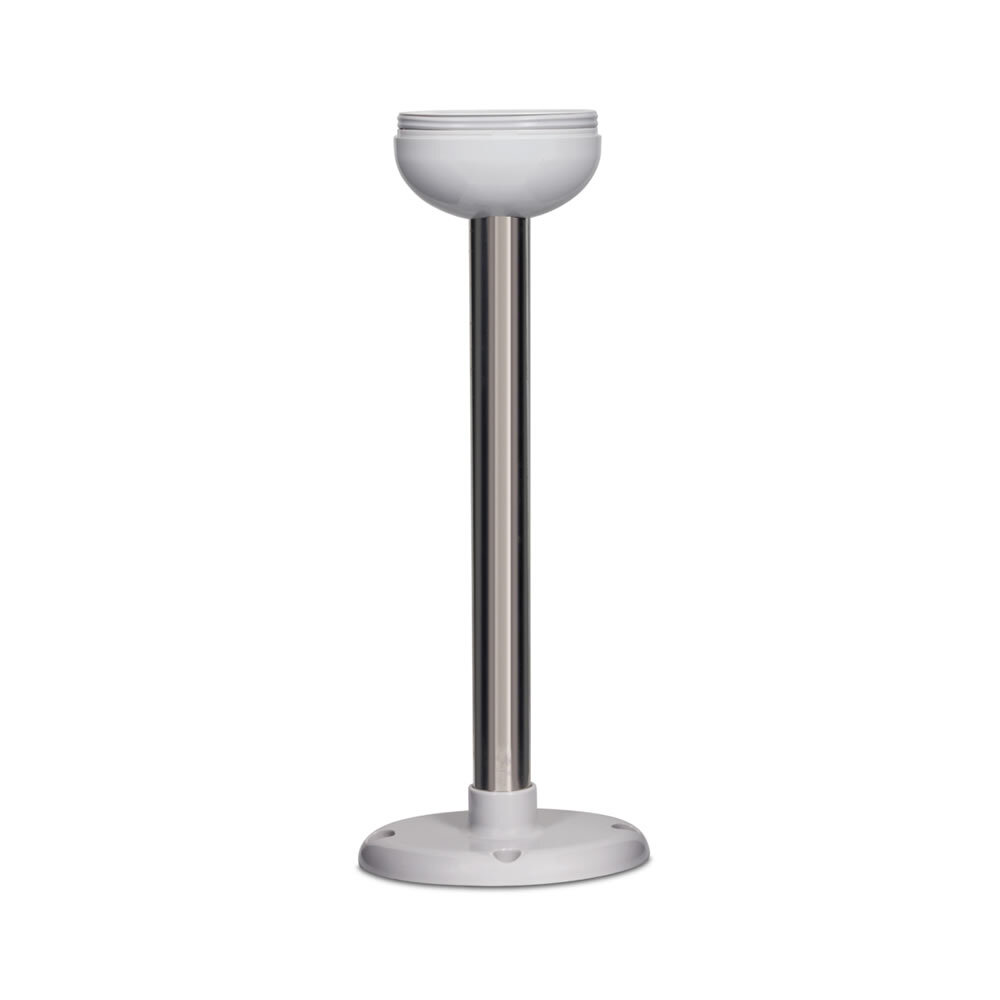 Radiant Tube Mounting Base, 13.43 Inches, Gray - Designed for flat surface mounting, featuring a stainless steel extension tube when a higher profile design is needed. Lengths available: 5.55in (141mm), 9.49in (241mm), 13.43in (341mm) and 17.36in (441mm).