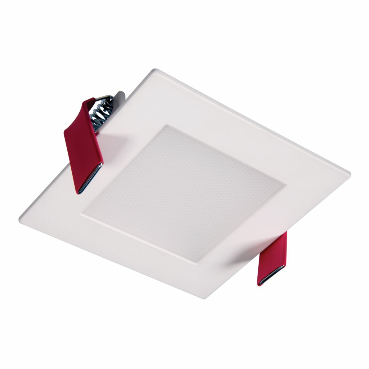 3" LED square lens downlight with remote driver/junction box, 500lm, 3000K, White