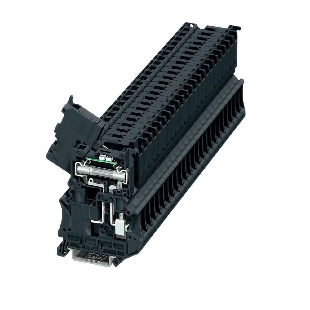 Eaton XB IEC terminal block, Fuse Terminal Blocks, Black, 8 AWG/6 mm2 maximum wire