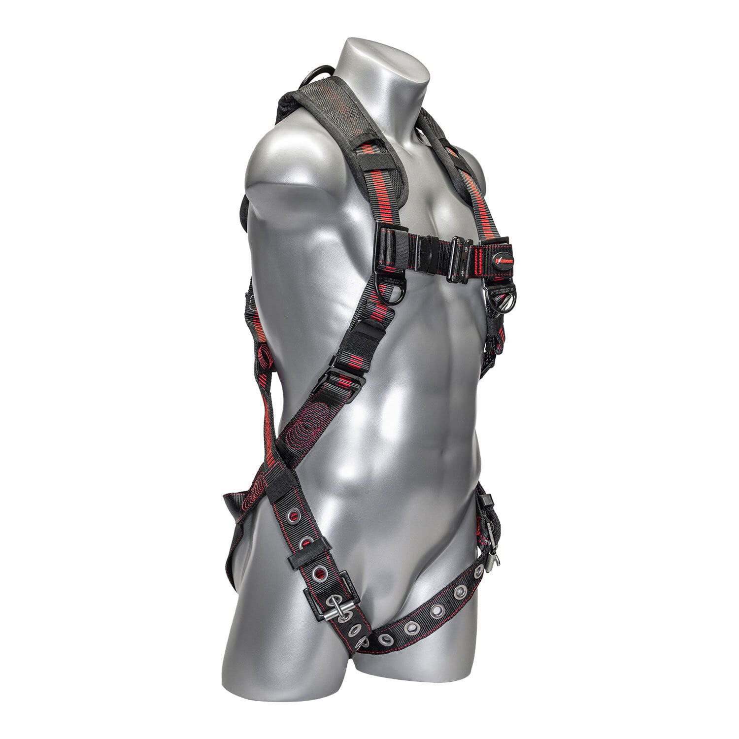 KStrong Kapture Elite+ 5-Point FBH, Dorsal D-ring, TB Legs, QC Chest, Back/Shoulder Pad, All Black Fittings - L-XL (ANSI)