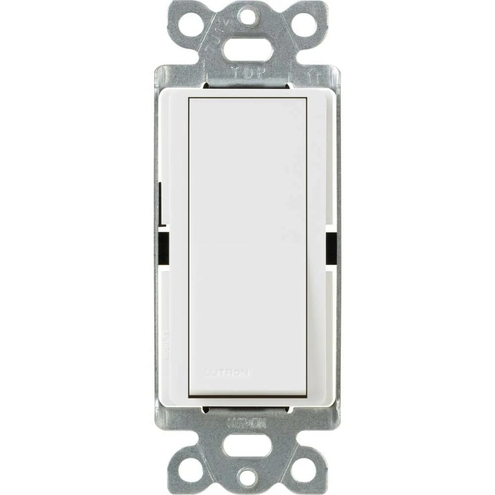 Lutron Claro 15 Amp, 3-Way On/Off Rocker Switch with Locator Light, White