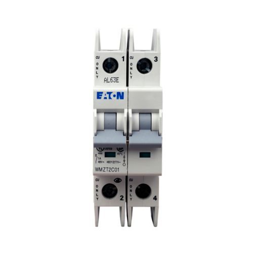 UL 489 WMZT DIN Rail Miniature Circuit Breaker, 10 kAIC at 480/277V, Two-pole, C Curve, 8A, Standard box terminals