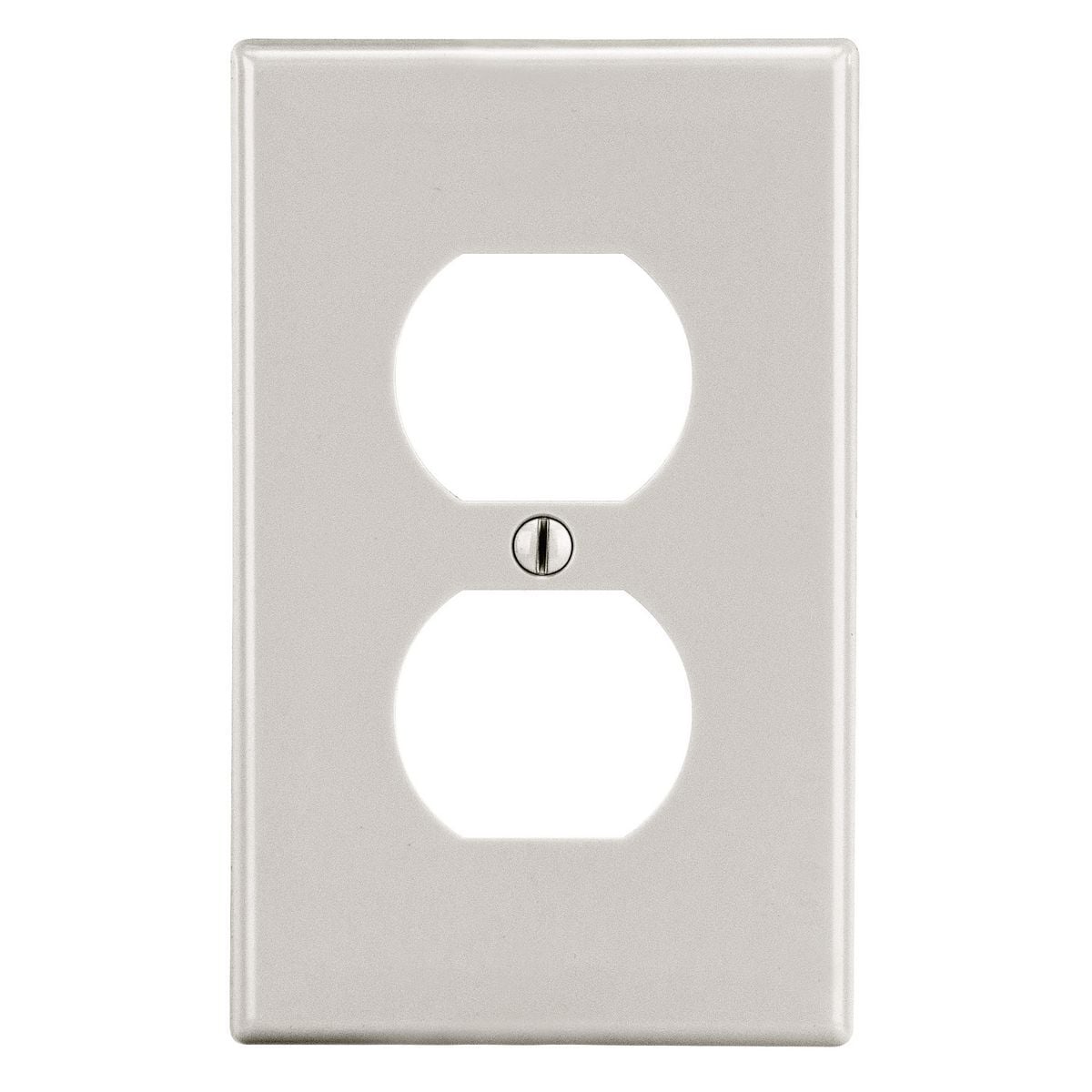 Wallplate, 1-Gang, 1) Duplex, Light Almond