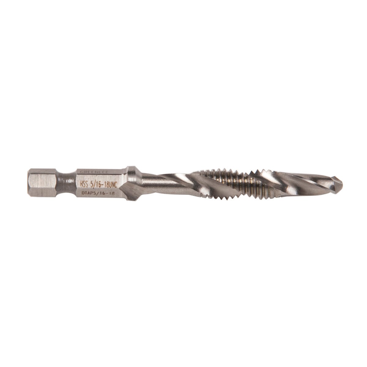 Complete hole drilling, tapping and deburring/countersinking in one operation with power drill saves labor and time.     Back tapered beyond tap toprevent thread damage from over-drilling.     Deburr/countersink also provided on bit beyond back taper.     Made from hardened high-speed steel vs. carbon steel for longer life.     High quality hex shank to ensure strong connection to drill chuck.     Designed to tap up to 10-gauge metal.     Quick change adaptor included in both metric and standard kits.