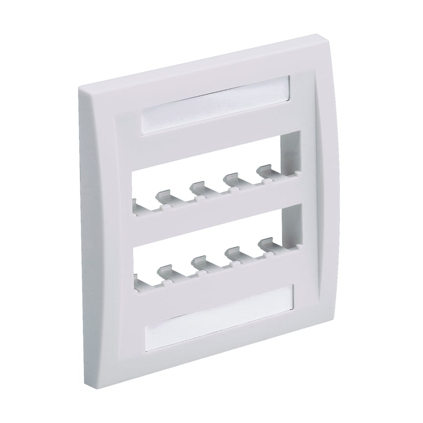 Faceplate, 10 Port, Double Gang, Executi