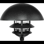Lawn Light Dome 3 Tier Incandescent, Black