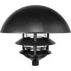 Lawn Light Dome 3 Tier Incandescent, Black