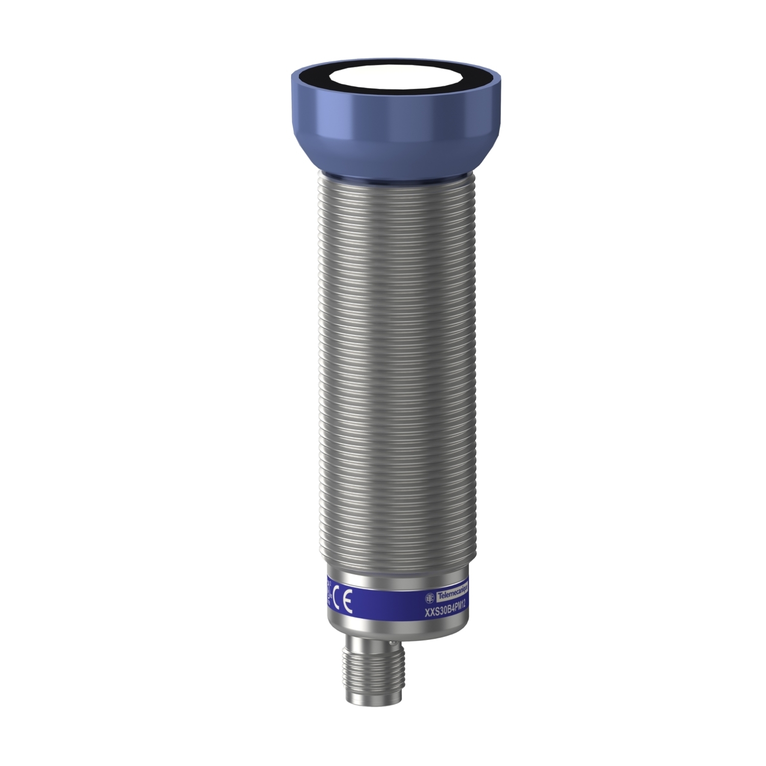 Ultrasonic sensors XX, ultrasonic sensor, metal, cylindrical M30, straight, 4 m, PNP