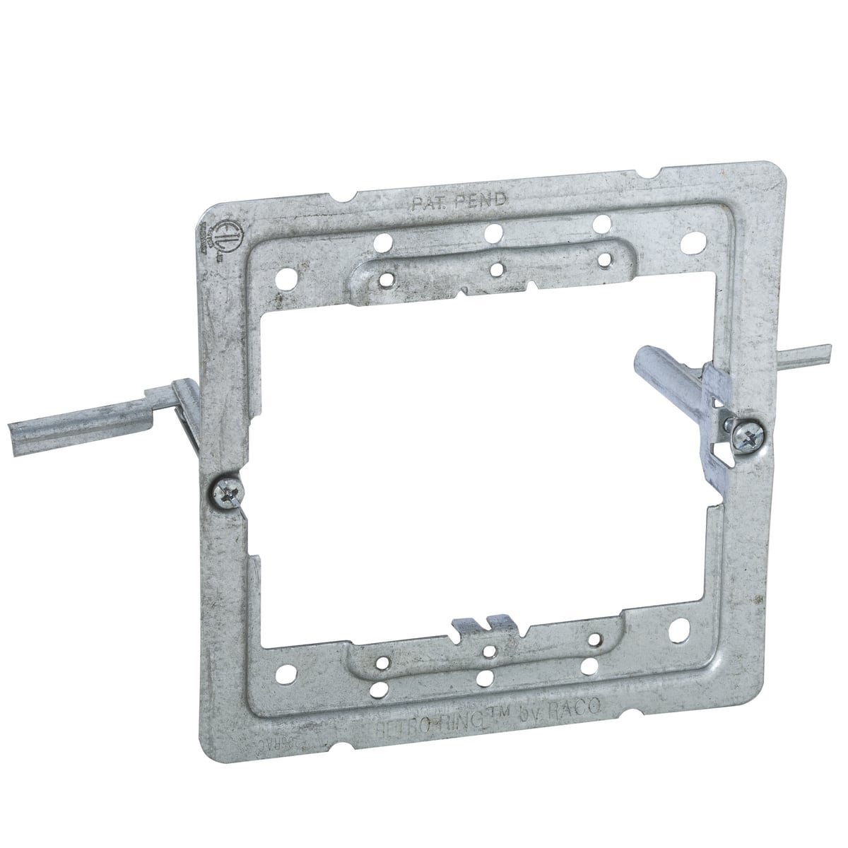 Old Work, 4 In. Sq. Box Mounting of One or Two Device Applications,LifeSafety Steel Wall Box Mounting Brackets