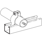Eaton B-Line series O.D. pipe and conduit clamp, 0.12" H x 10.1180" L x 1.25" W, Steel, 1000 Lbs load cap