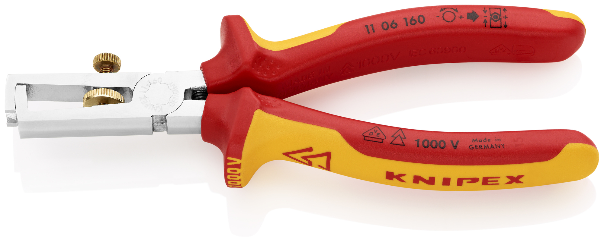 End-Type Wire Stripper-1000V Insulated, 6 1/4 in., Multi-Component, VDE
