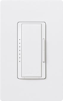 RadioRA 2 Dimmer, White, Incandescent/Halogen, Magnetic Low-Voltage, Electronic Low-Voltage, Approved LEDs, CFL, Multi-location/single-pole, neutral required, 120V 600W/600VA