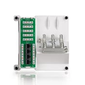 Compact Series: 1 x 4 Combo Bridged Phone and Data Board and 6-Way Video Splitter