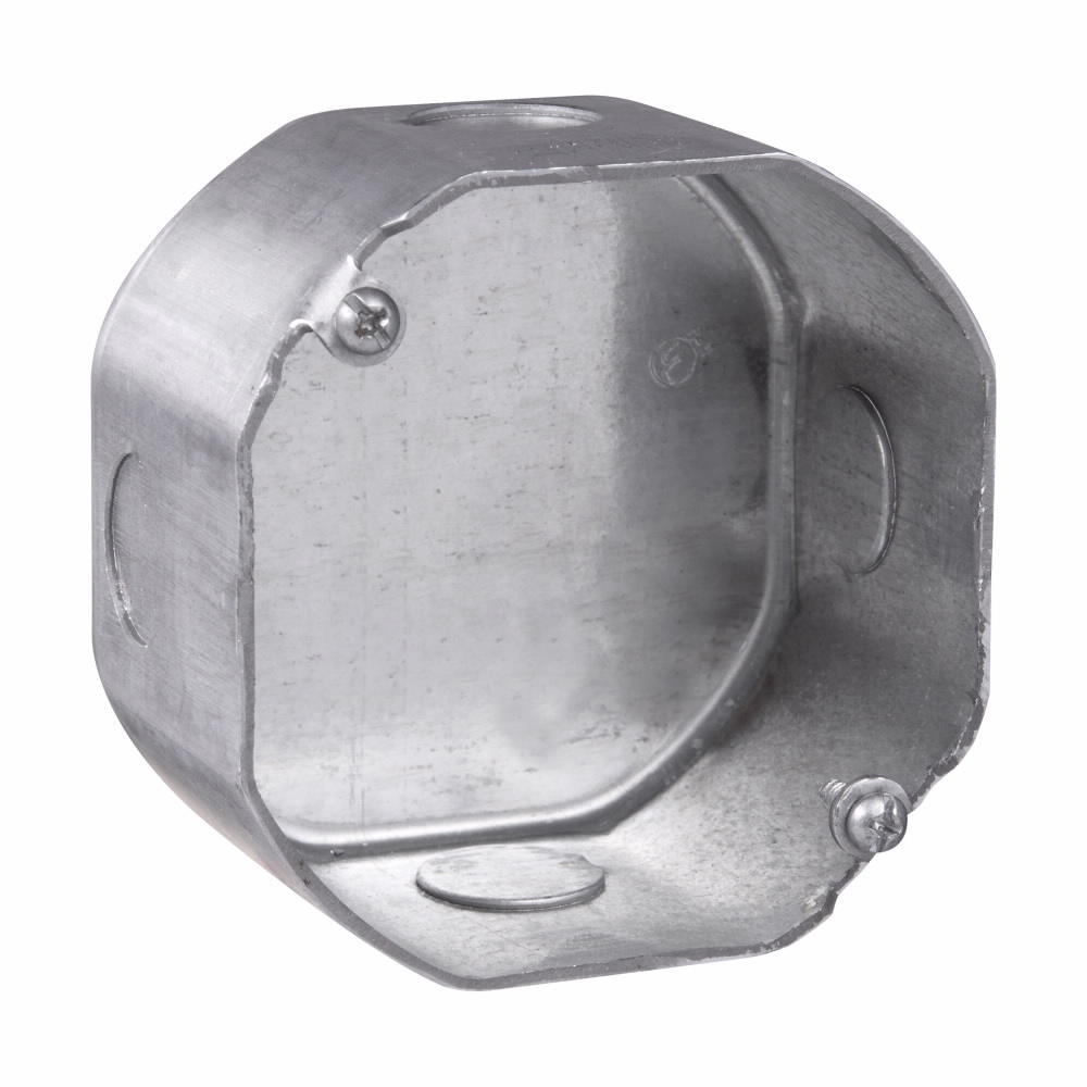 TP339 Thepitt Drawn Outlet Box, Steel, 21.5 cu-in Capacity, 4 in W x 1-1/8 in D x 4 in H