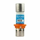 Eaton Bussmann series TPA telecommunication fuse, Indication pin, Orange ring for correct fuse position, 65 Vdc, 25 A, 20 kAIC, Non Indicating, Current-limiting, Ferrule end X ferrule end