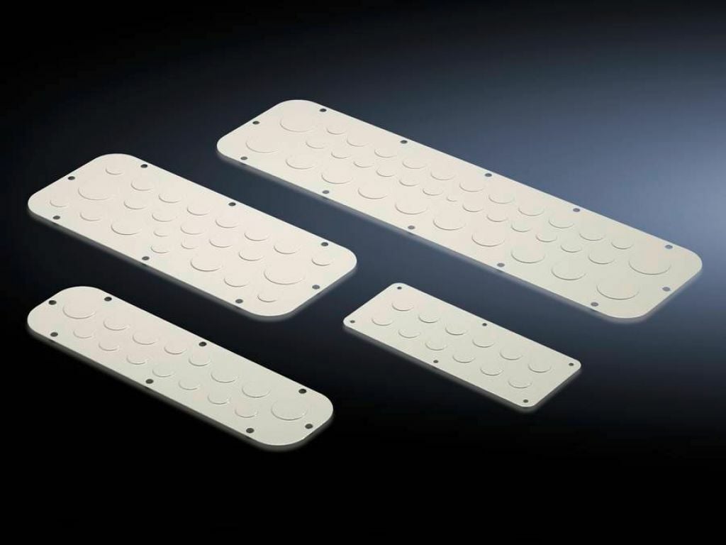 Metal gland plate with metric knockouts for KX