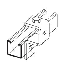Eaton B-Line series strut fittings and accessories, 3.77" Height, 1.62" Length, 1.62" Width, .73lbs, Steel, Three hole cup support, Electro-plated zinc
