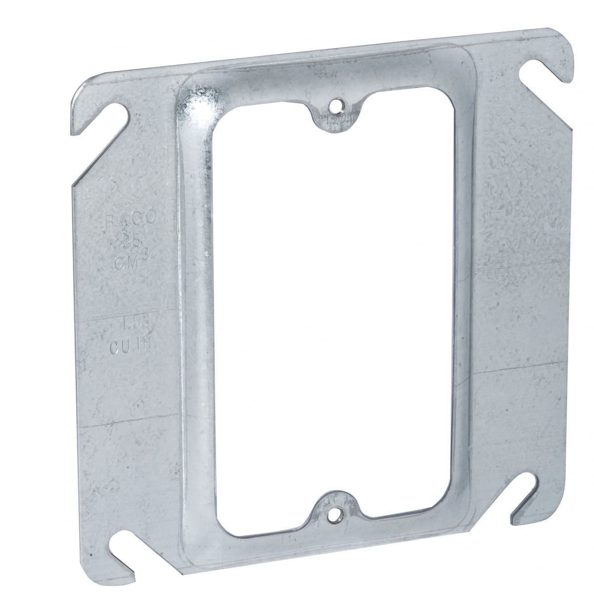 4 In. Square Single Device Covers, Raised 1/4 In.