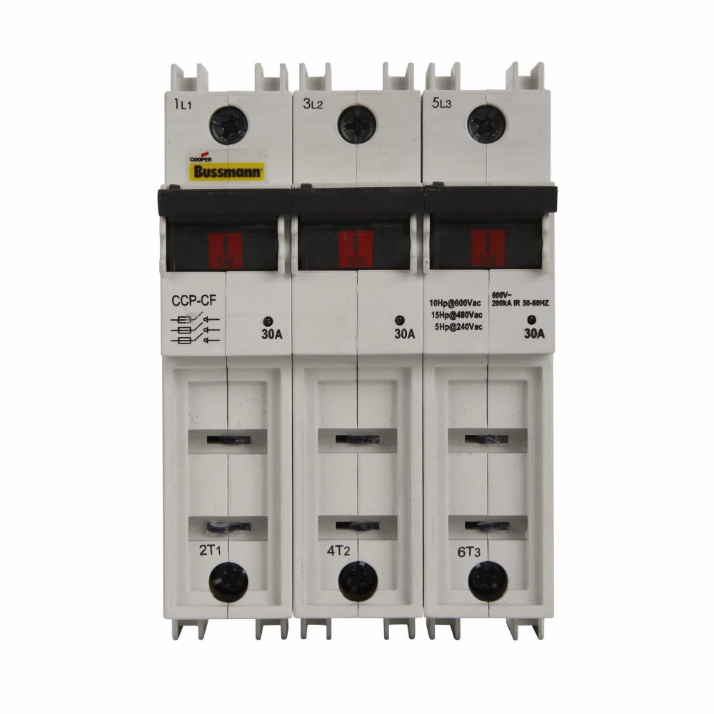 Eaton Bussmann series CCP UL98 fusible disconnect, 600 Vac, 125 Vdc, 30A, UL98 fusible disconnect, Three-pole, CUBEFuse