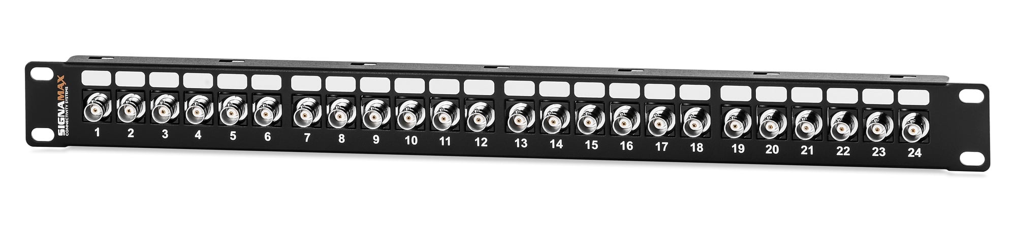 24-Port 75 Ohm BNC Feed-Thru Patch Panel, 1 RMU