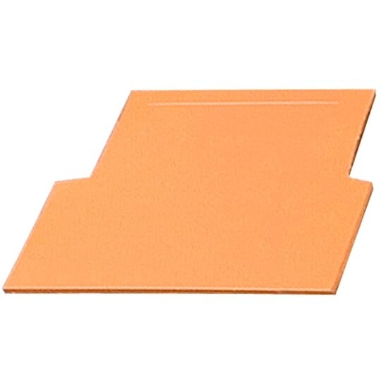 Non-metallic orange low voltage divider plate.