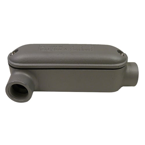Rigid Conduit Body, Access Opening Right Side, Configuration LR, Cover Type Hot-Dip Galvanized Malleable Iron, Hub Location 90 Deg, Number of Hubs 2, Hub Size 1-1/2 Inch, Size 13 Inch L x 3.13 Inch W x 3.75 Inch H, Installation Threaded, Material Hot Dip Galvanized Malleable Iron Body, Neoprene Gasket, Approval UL 514A, CSA C22.2, Used On Rigid Conduit/IMC, Applicable Standard Federal Specification A-A-50563, NEMA FB-1/FB-2.10, Capacity 93 Cu Inch