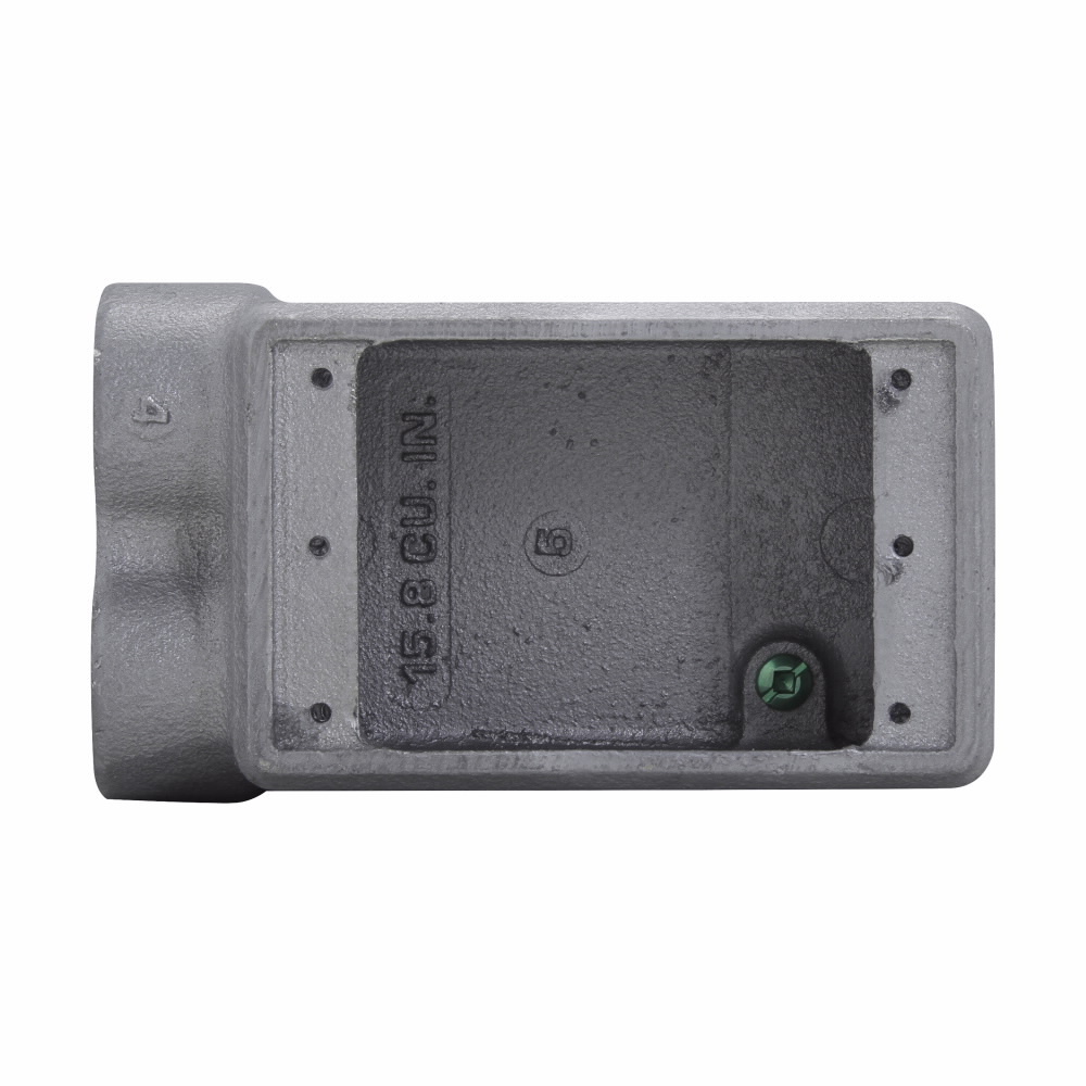 Eaton Crouse-Hinds series Condulet FS device box, Shallow, Feraloy iron alloy, Single-gang, S shape, 1"