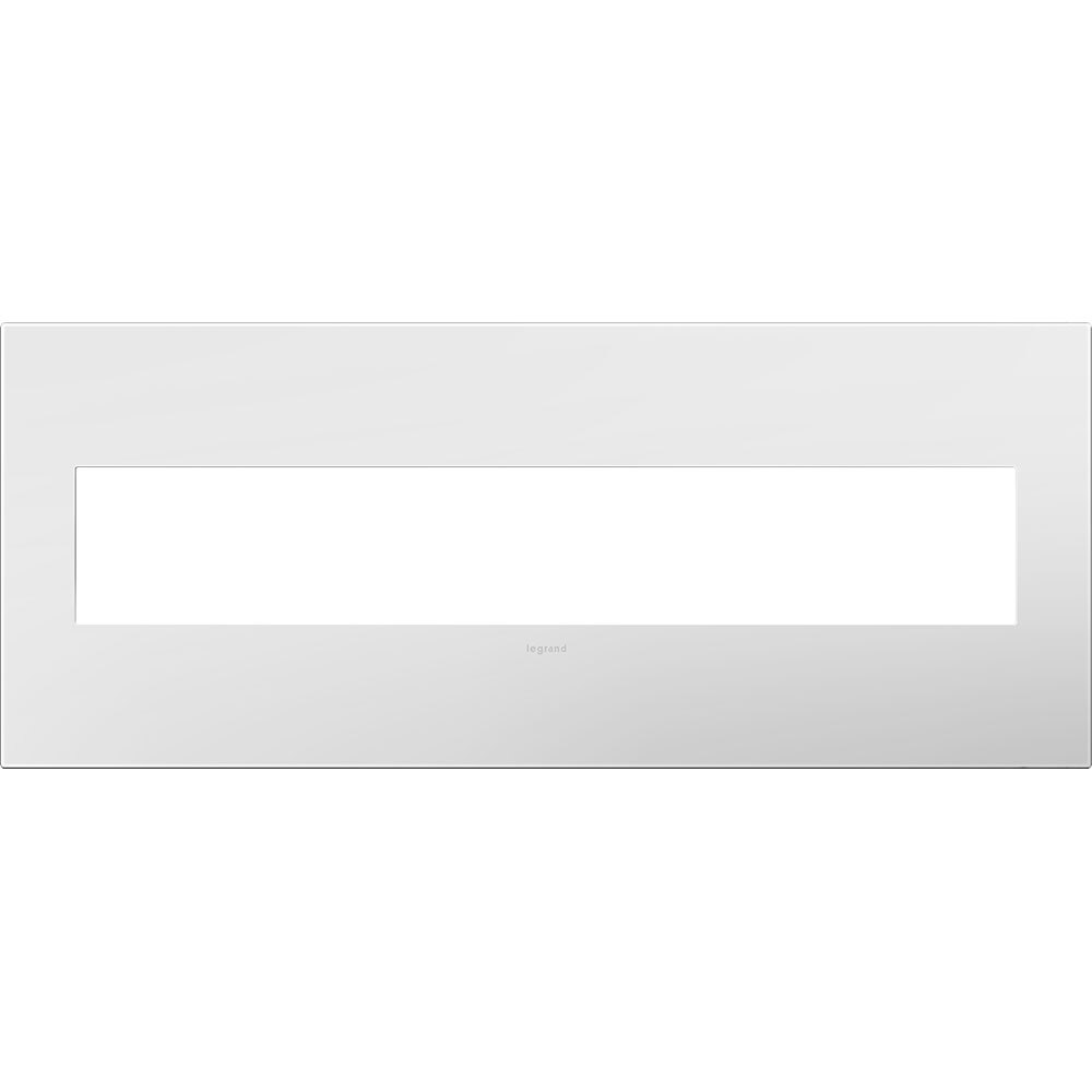 6-Gang 2-Module Wall Plate Gloss White on White