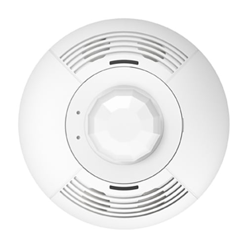 Lutron LOS Series CLNG-mount Occupancy Sensor, Dual Technology self-adaptive with additional contact closure output, 20-24VDC, 1000 FT coverage, 180 degree field of view in white