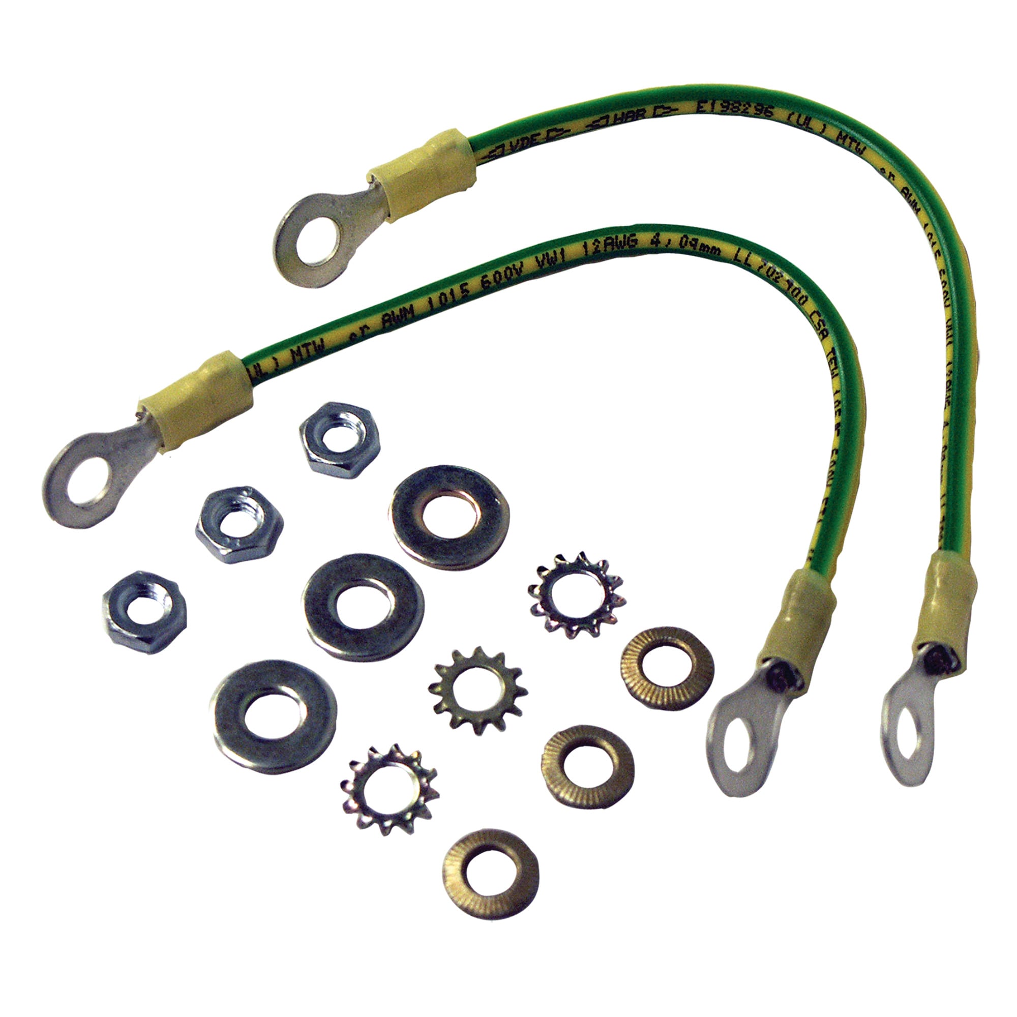 Bonding and Grounding Kit including Hardware, Yellow/Green, Copper