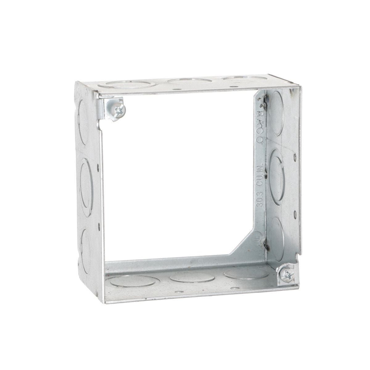 4 In. Square Extension Rings, 2-1/8 In. Deep - Welded with Conduit KO's
