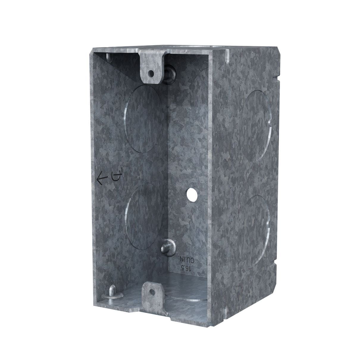 4 In. x 2 In. Handy Boxes, 2-1/8 In. Deep - Welded with Conduit KO's 3/4KO