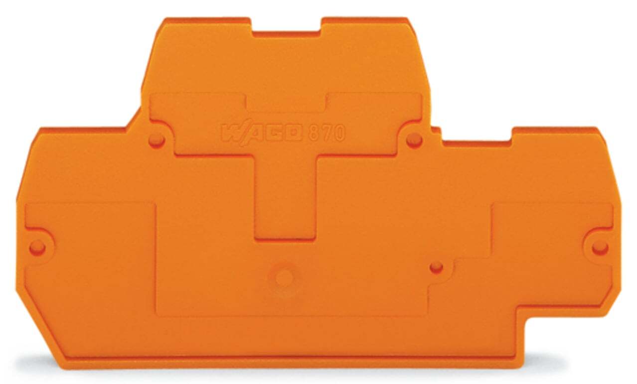 End and intermediate plate; 2 mm thick; orange