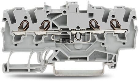 Component terminal block; 4-conductor; with diode 1N4007; anode, left side; for DIN-rail 35 x 15 and 35 x 7.5; 1.5 mm; Push-in CAGE CLAMP; 1,50 mm; gray