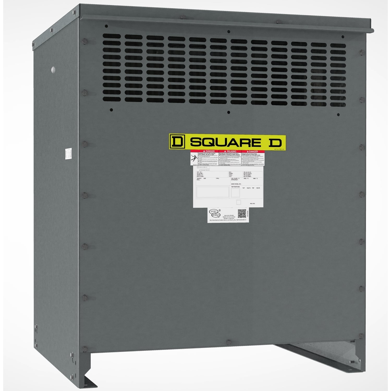 Transformer, dry type, DOE 2016, 112.5kVA, 3 phase, 240V delta primary, 480Y/277V secondary, 21M, 150C rise