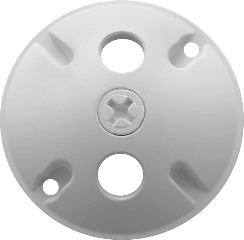 Weatherproof Cover Round 3 Holes, White