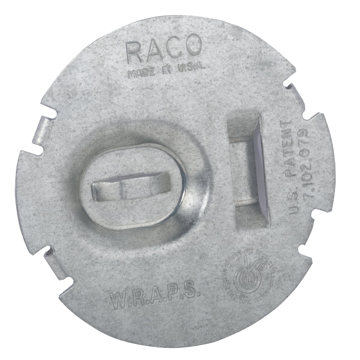 Raised 3/4 In. and Flat for Device and Wire Protection, Flat, Round2-3/4 In. O.C. Opening Mudring