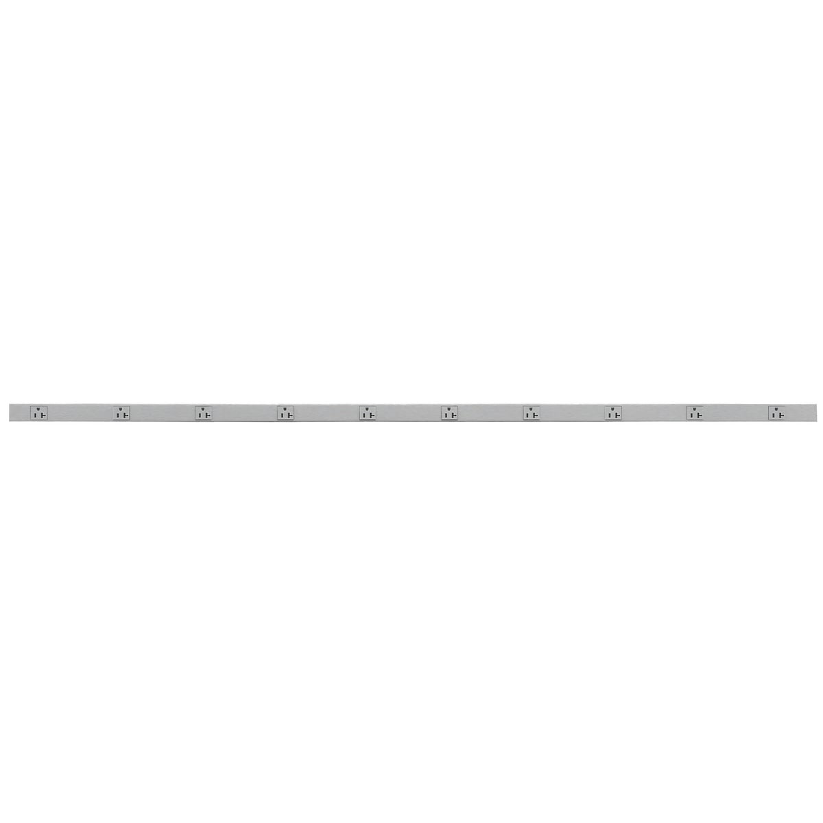 Metal Raceway, PlugTrak, 20A 125V, 1 Circuit, 6 Receptacle, 6' Aluminum