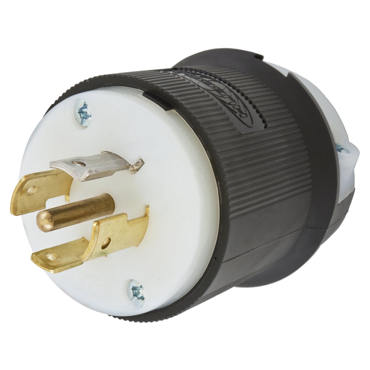 Twist-Lock Insulgrip Plug, 20A, 3 Phase Y 120/208V AC, 4-Pole, 5 Wire Grounding and white for flat cable