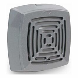 AdaptaHorn Grille Type Weatherproof Vibrating Horn, 120 VAC, 0.13 A, 103 dB at 10 ft Sound, Indoor/Outdoor, Surface Mount, Gray