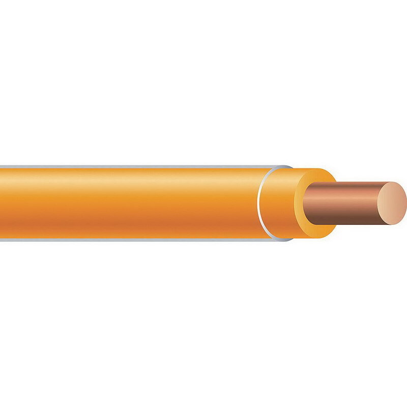 XHHW Cable, 12 AWG, Orange, Solid, Copper Conductor, 500 Foot Reel