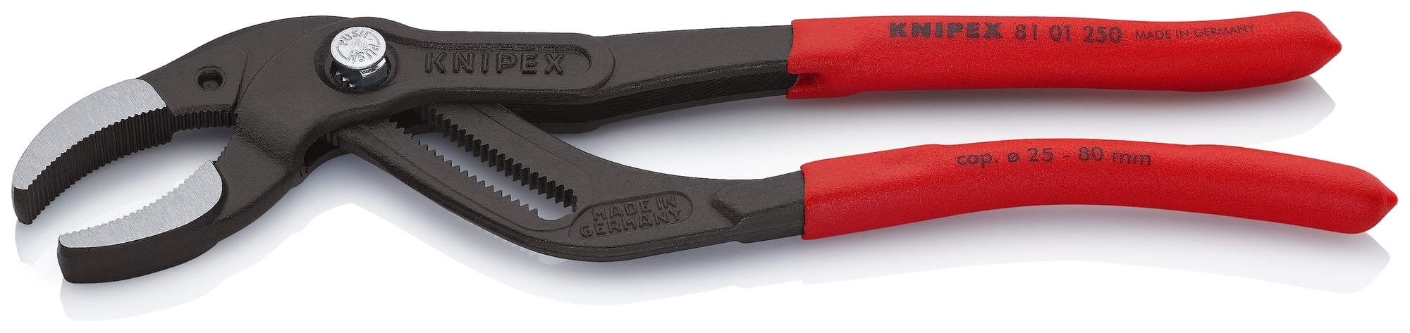 Pipe Gripping Pliers-Serrated Jaws, 10 in., Non-Slip Plastic, Bulk