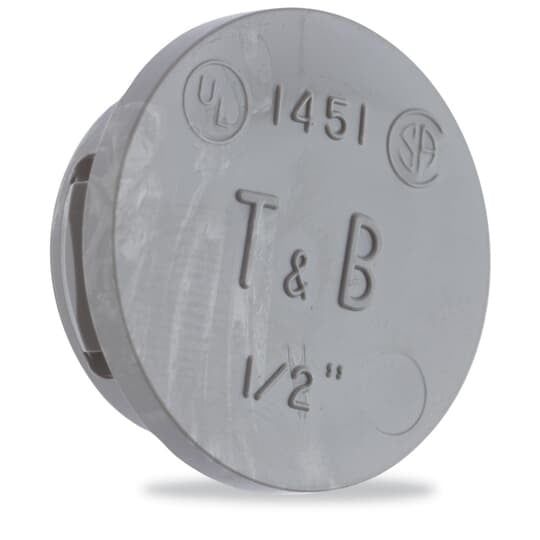 1-1/2 Inch Non Metallic Knockout Plug, Thermoplastic for Use with Rigid/IMC Conduit