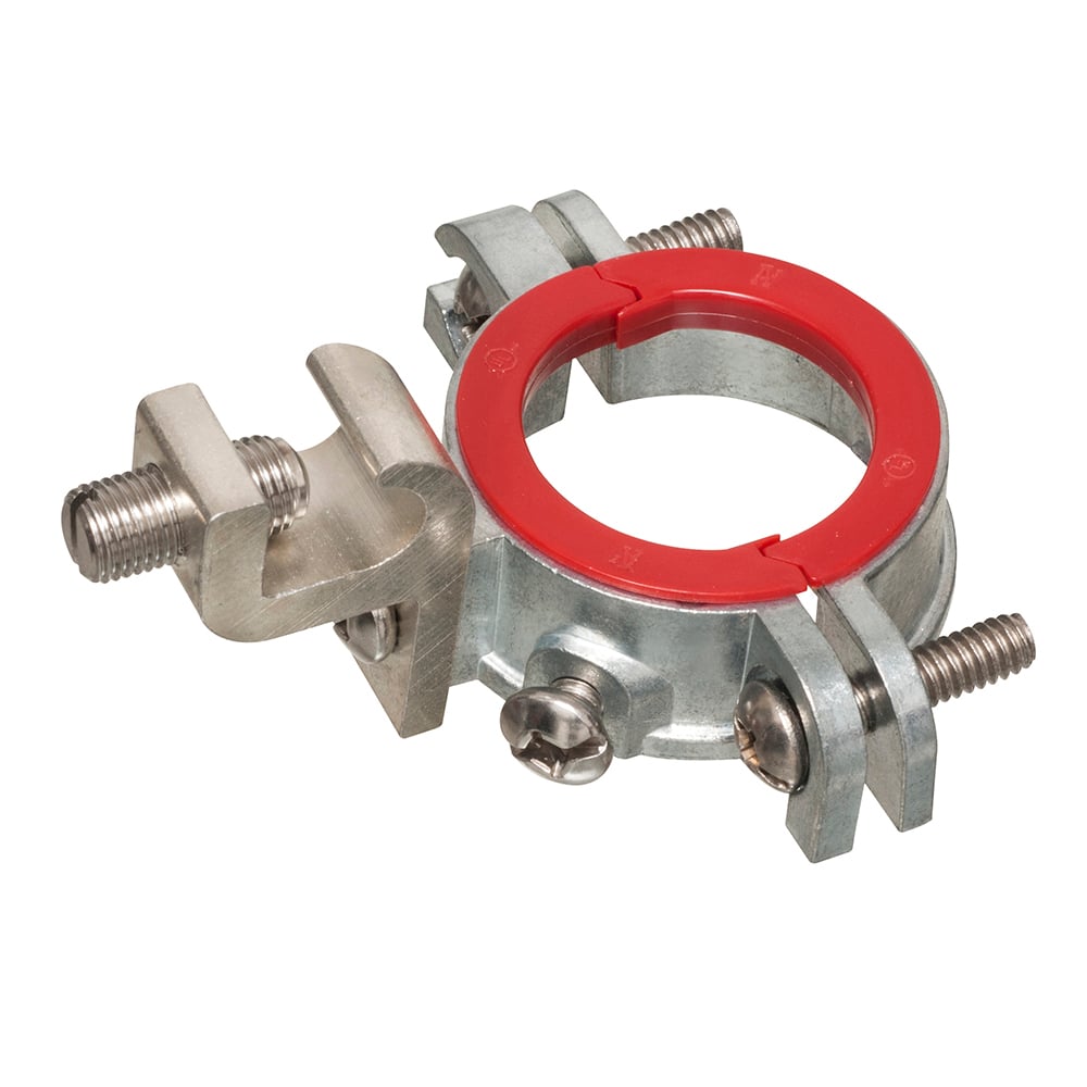 Zinc diecast split grounding bushing with a trade size of 1 inch. Easy installation on threaded or unthreaded Rigid/IMC.