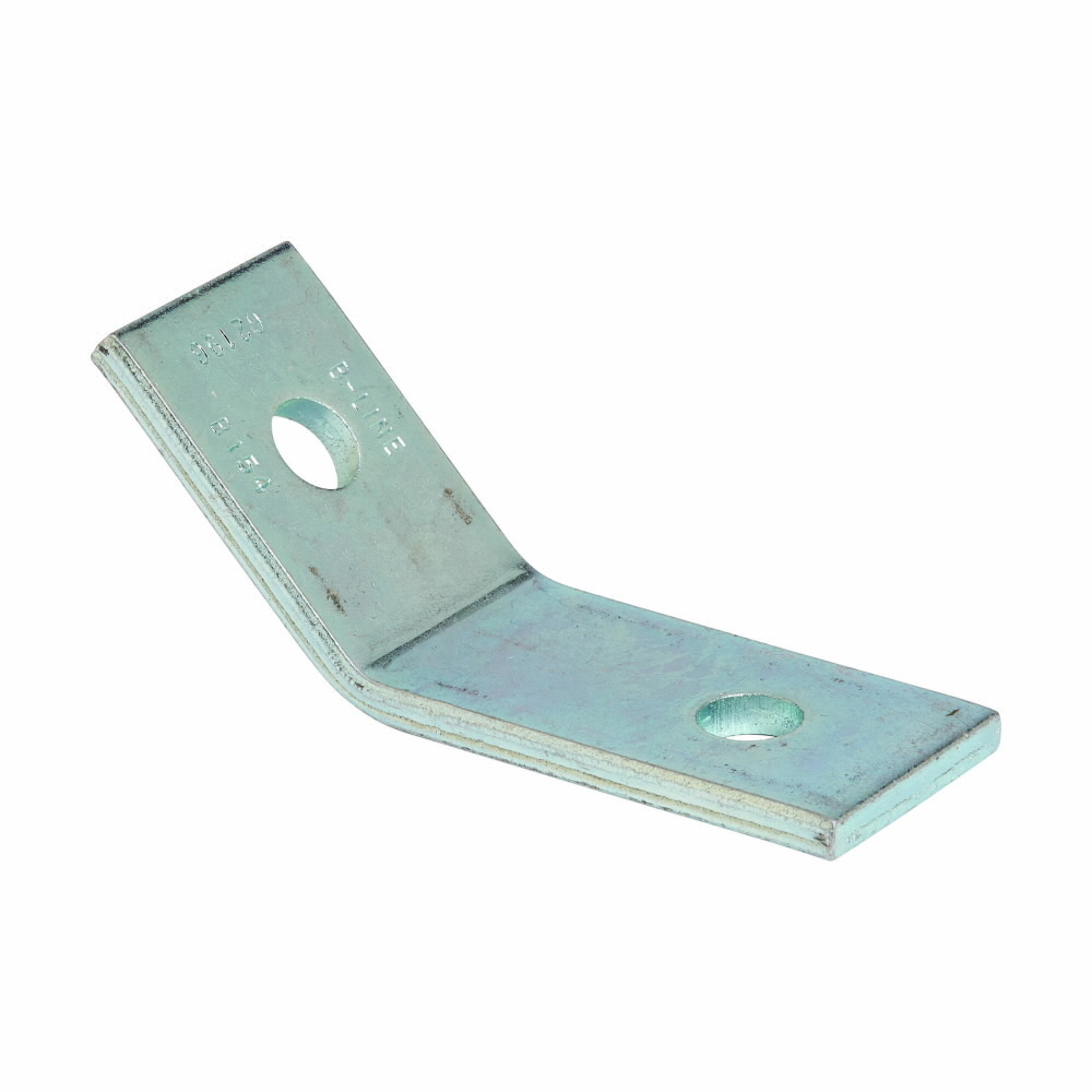 Eaton B-Line series open angle, 1.62" H x 4.4830" L x 2.35" W, Steel, DURA GREEN, 1/4" Gauge